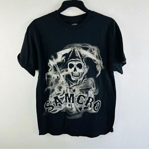 Sons Of Anarchy Black Grim Reaper Sam Cro Tee Size M